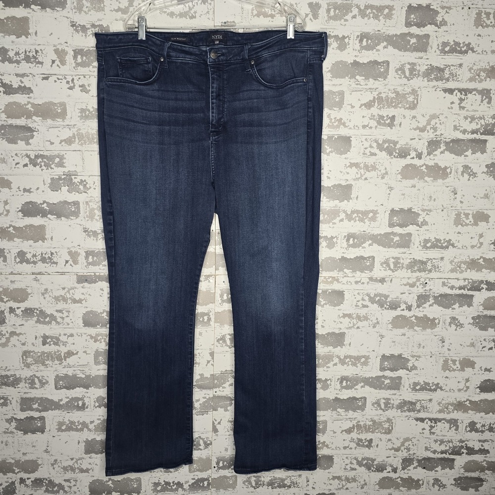 NYDJ Jeans Womens 22W Slim Fit Bootcut Medium Blue Wash Sure Stretch Denim Comfy